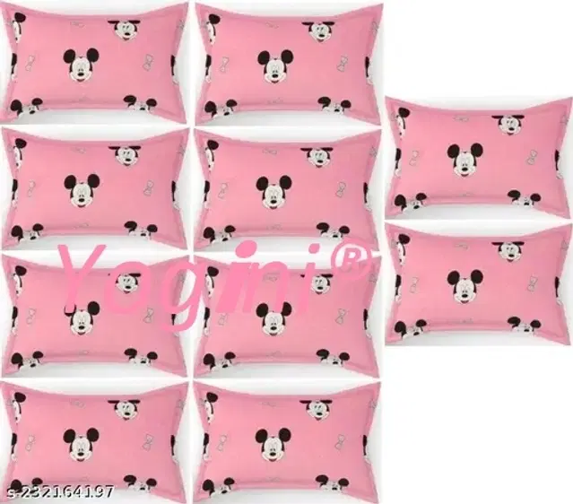 Cotton Pillow Covers, Multicolor, (17x27 inches), Pack of 10