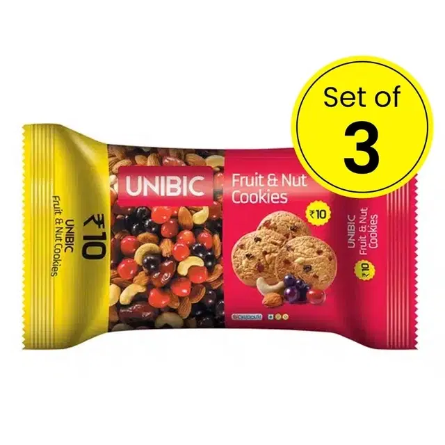 Unibic Cookies -Fruit And Nut Cookies, 30 g (Pack of 3)