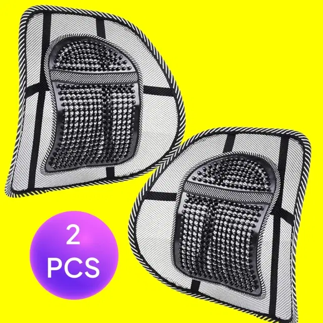Mesh Adjustable Back Support, Black, Pack of 2