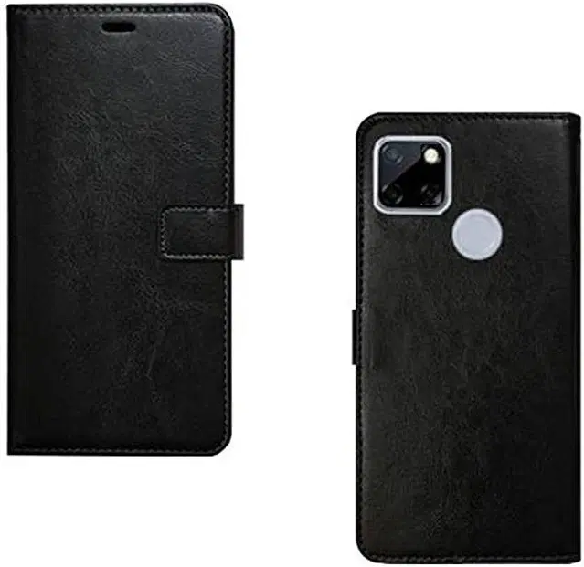 Flip Mobile Cover for Realme Q2i, Multicolor