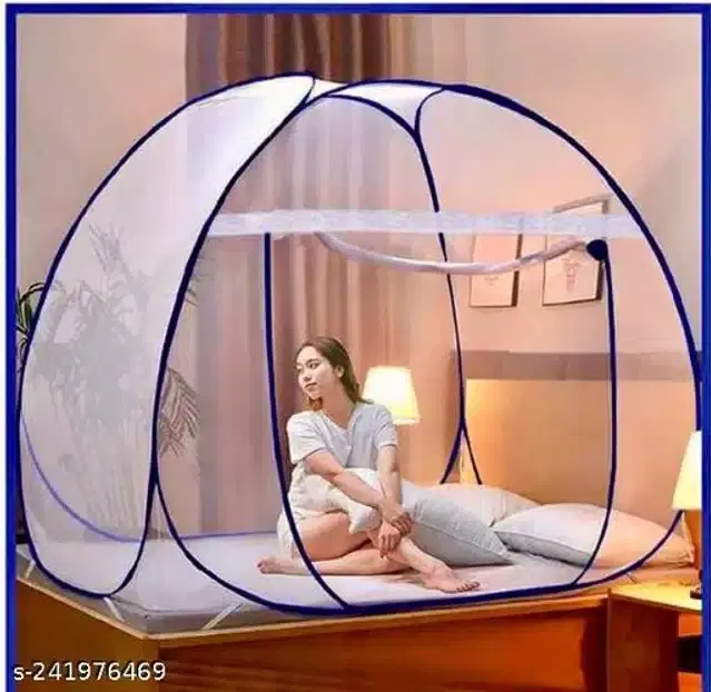 Polyester Mosquito Net, Blue, 6.7x6.5 Feet