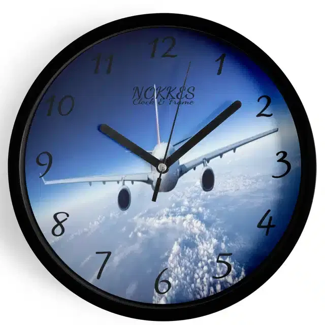 Plastic Printed Wall Clock, Multicolor, 7 Inches