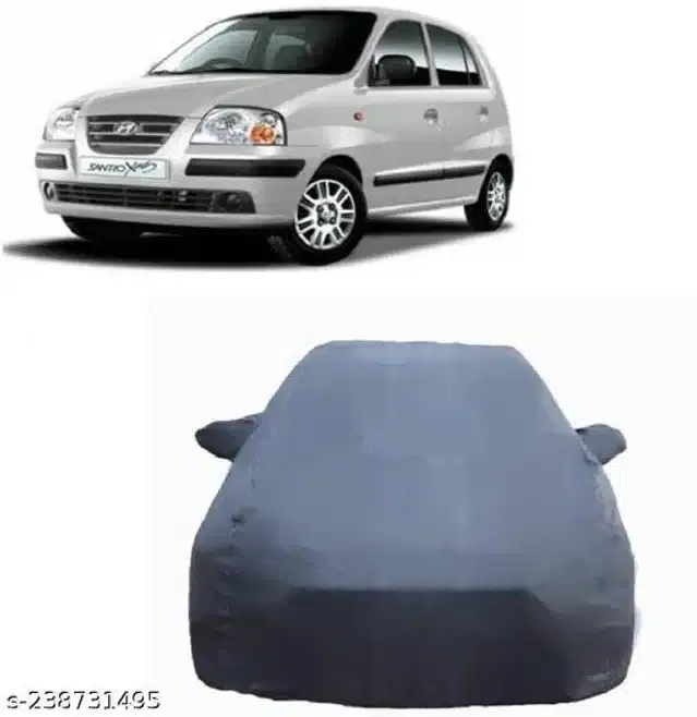 Taffeta Waterproof Car Cover for Hyundai Santro, Multicolor