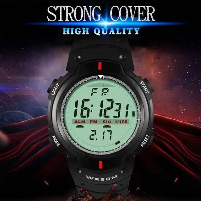 Water Resistance Digital Watch - For Men Brand Mens kids Women Men Black Digital Sports Clock Digital Watch Boys Girls, Pack of 1, Pack of 1, Pack of 1