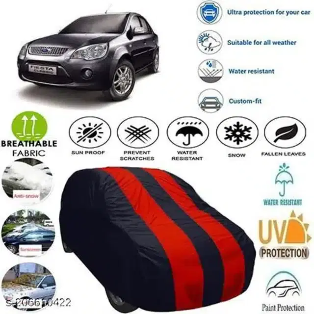 Taffeta Waterproof Car Cover for Ford Fiesta Classic, Multicolor