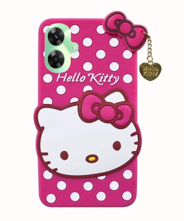 Silicone Mobile Back Cover for Realme C61, Pink