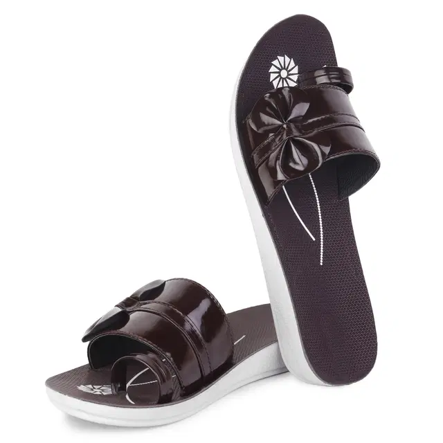 Sliders for Women (Brown, 6)