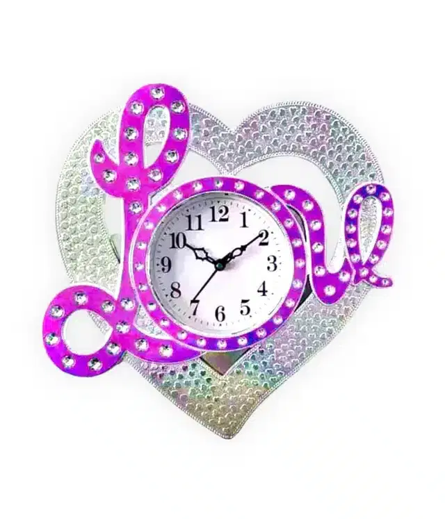 Designer Analog Wall Clock, Pink