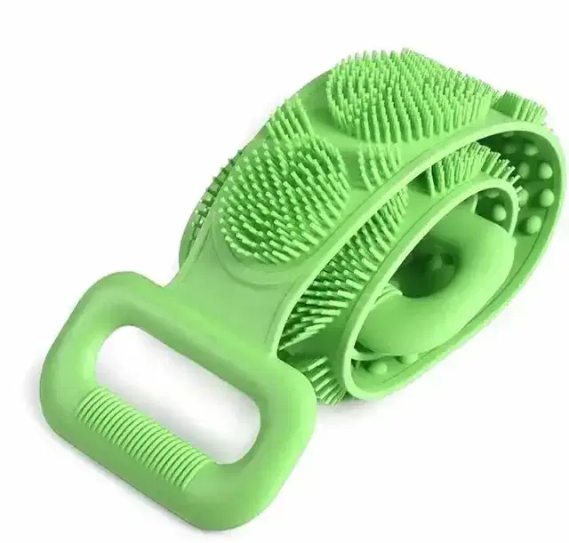 Shopeleven Silicone Bath Body Brush Improves Blood Circulation & Skin Health, Green