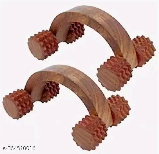 Wooden Body Massager, Brown, Pack of 2