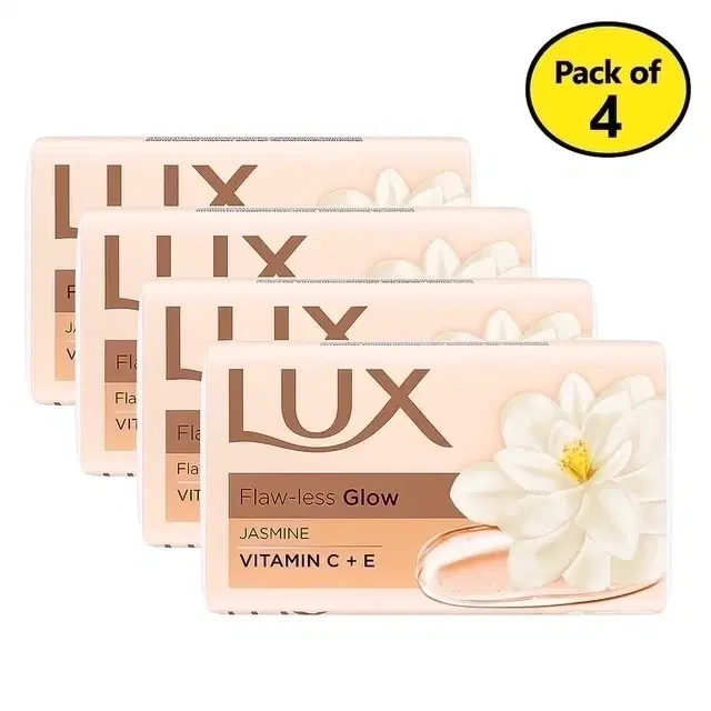 Lux Flaw-Less Glow Jasmine & Vitamin C+E Saop 4X39 g ( Pack Of 4)