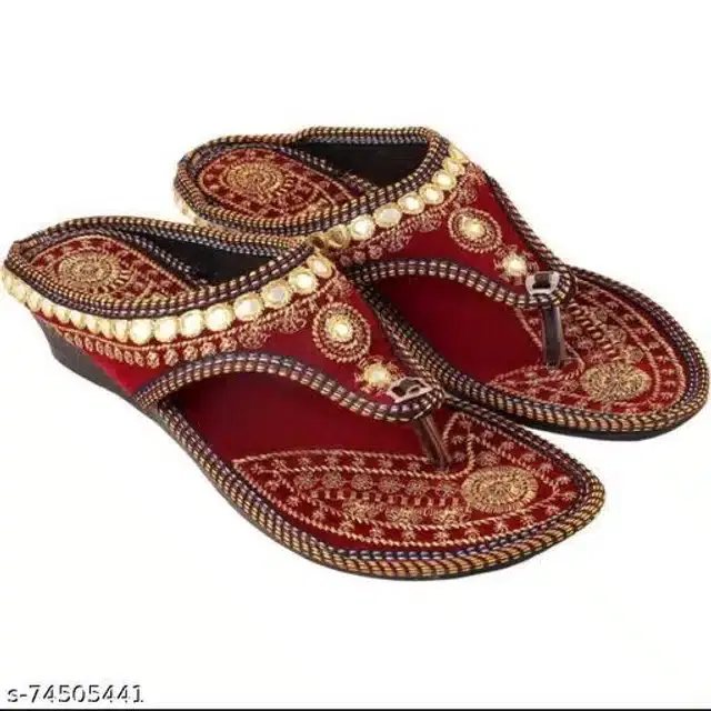 Flats for Women (Red, 4)