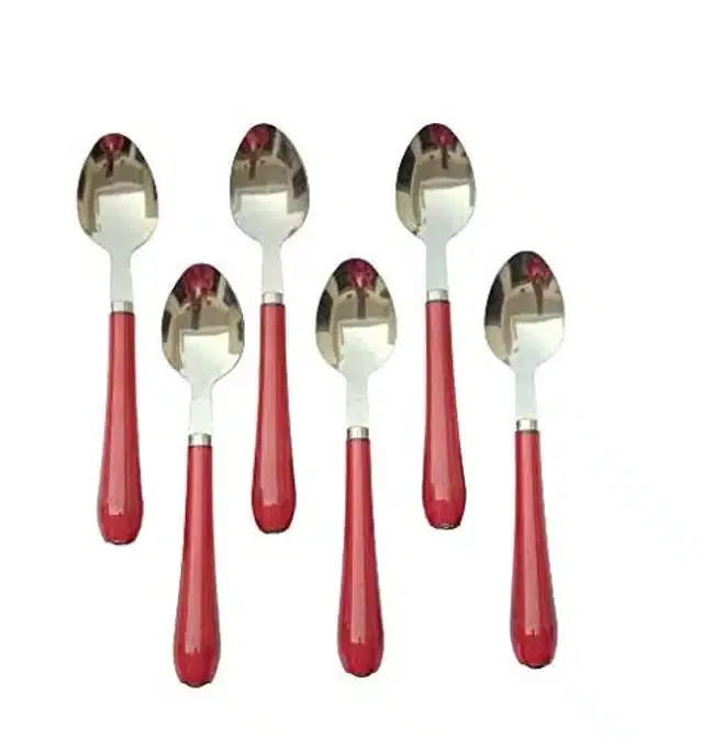 Spoon, Set Of 6, Multicolor, Free Size, B25
