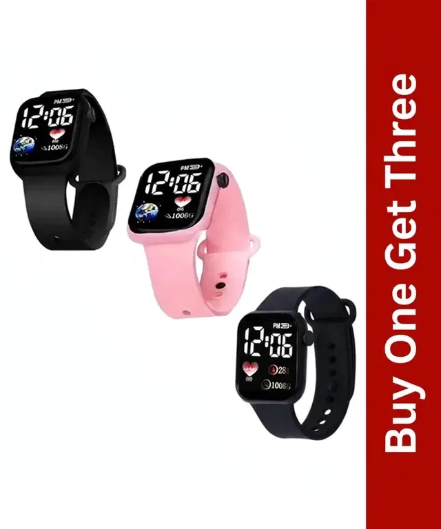 Digital Watch Combo for Kids, Buy 1 Get 3