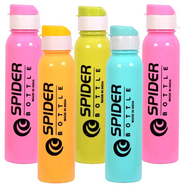Plastic Fridge Water Bottles, Multicolor, 1000 ml, Pack of 5