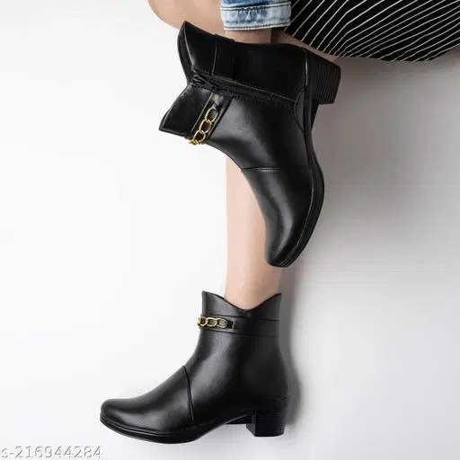 Shoetopia Girls Boots Black Size 12-13 Years