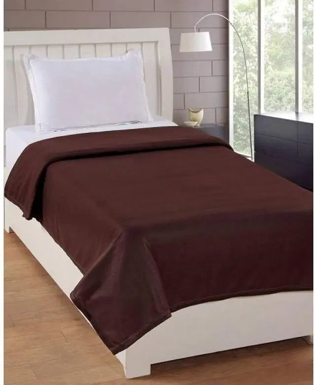 Fleece Blanket, Brown, 60x90 Inches