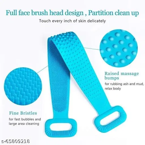Rubber Body Bath Scrubber, Blue