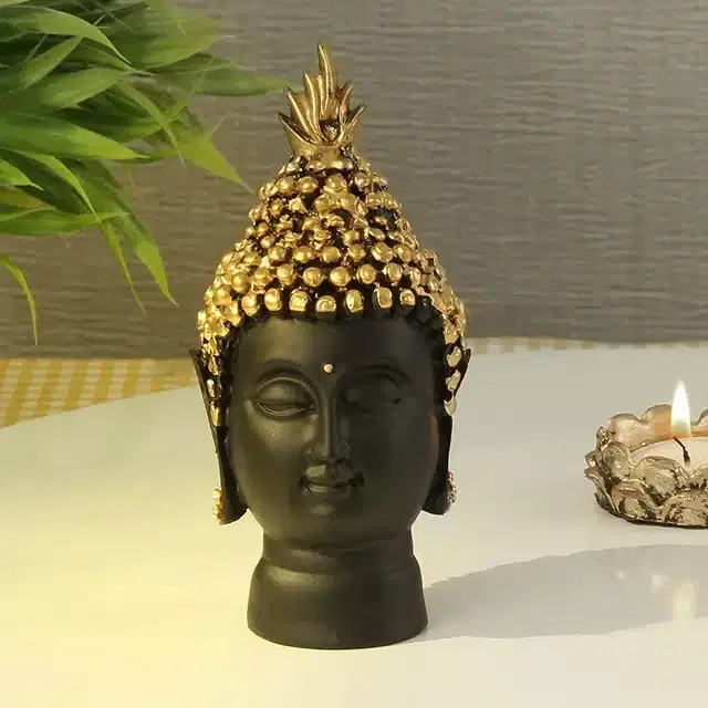 Polyresin Buddha Statue for Home, Black