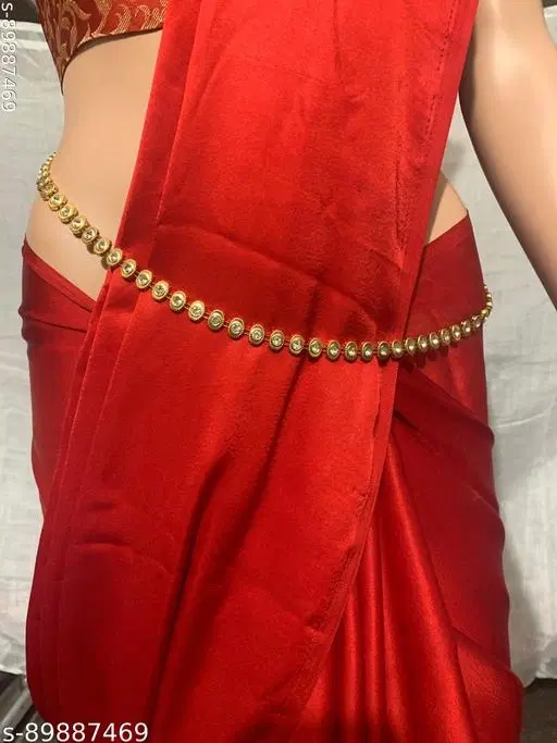 HASTKALA Kamarband for Women (Gold, Free Size)