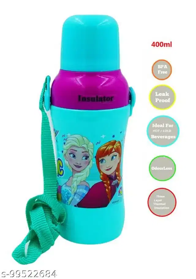 Plastic Water Bottle, Multicolor, 400 ml
