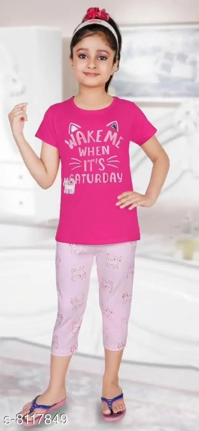 Nightsuit for Girls (Multicolor, 6-7 Years)