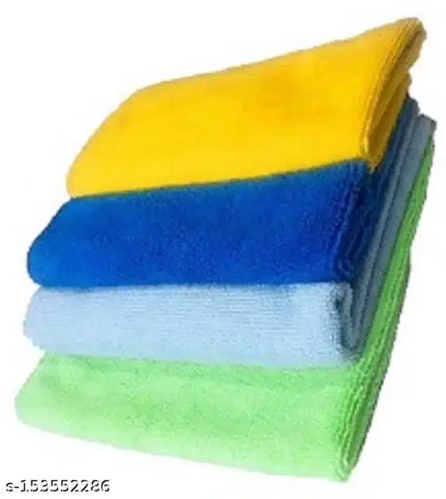 Microfiber Bath Towel, Multicolor, 40x40 cm, Pack of 4