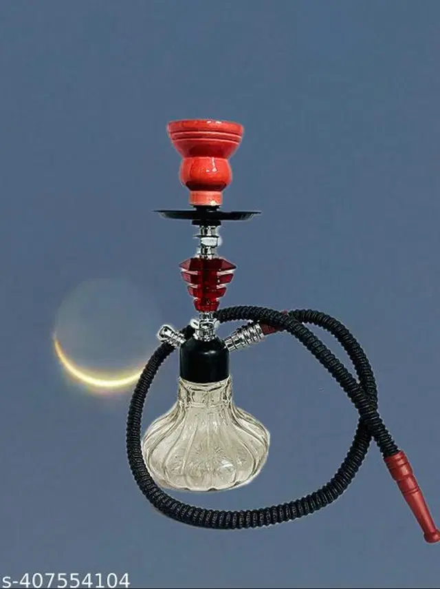 Aluminium Flavour Hookah Pot, Black & Red