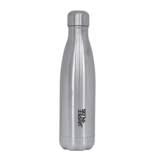 Alpha Stainless Steel Insulated 24 Hours Hot Or Cold Water Bottle, Silver, 500 ml, J-156