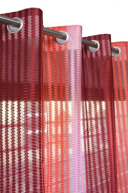 Homefab Polyester Curtains, Maroon, 5 Feet, HF-101