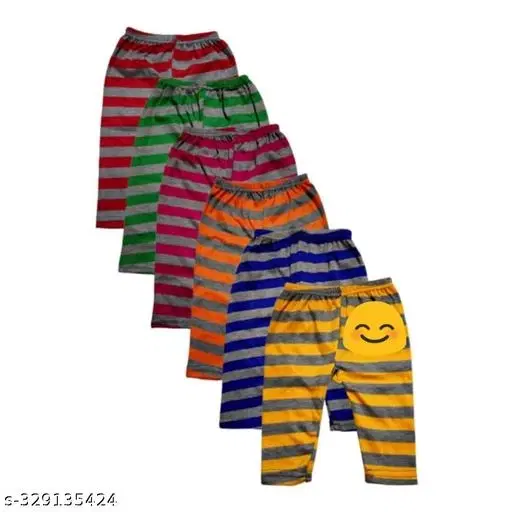 Woolen Thermal Bottomwear for Kids, Pack of 6 (Multicolor, 0-3 Months)