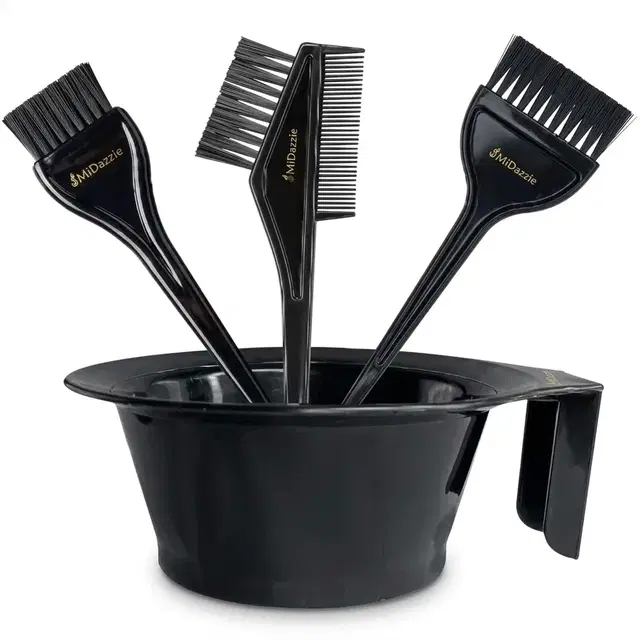 MiDazzle Hair Dye Brush with Mixing Bowl Set, Pack of 1