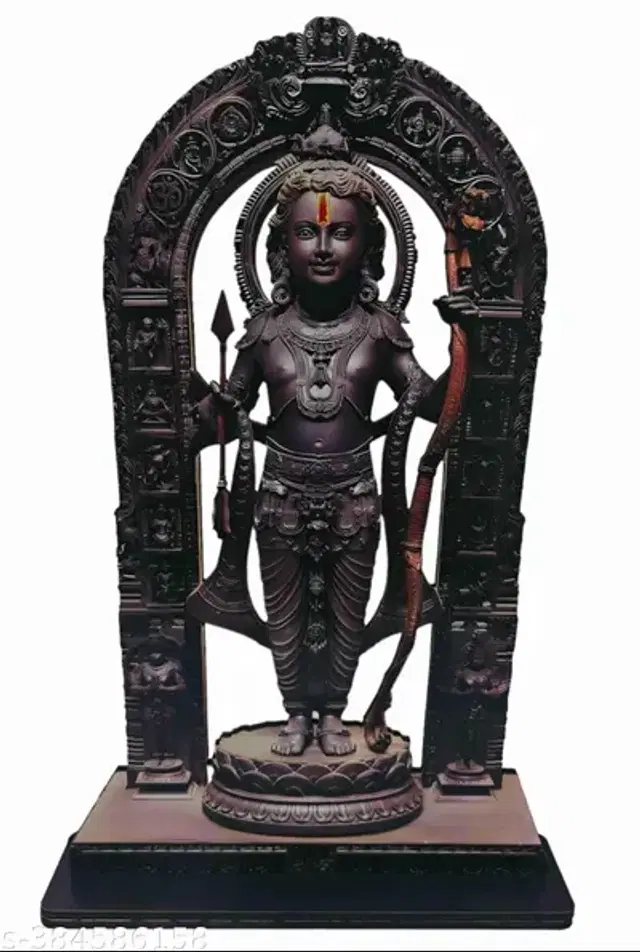 Resin Shri Ram Lalla Ayodhya Idol, Black, 7 inches