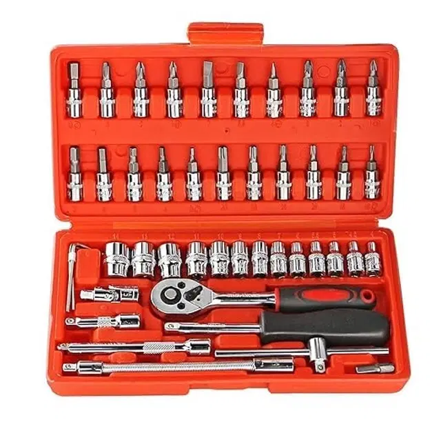 46 in 1 Hand Tools Kit, Multicolor, Set of 1