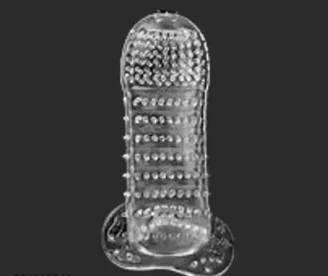 Silicone Reusable Extra Dotted Condom, Transparent