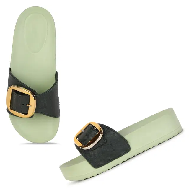 Sliders for Women (Olive, 7)