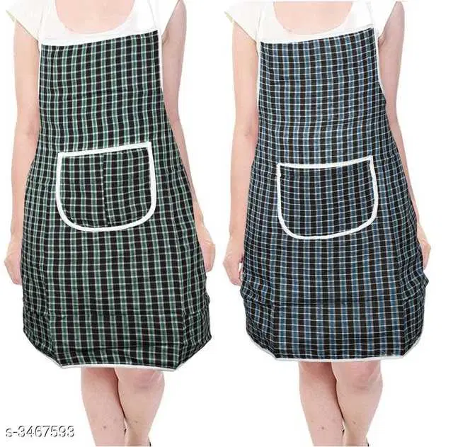Nicasa Waterproof Kitchen Apron, Pack of 2, Multicolor, ST-6