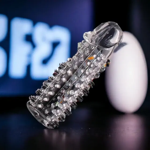 A R Silicone Crystal Dotted Condom for Men, Transparent