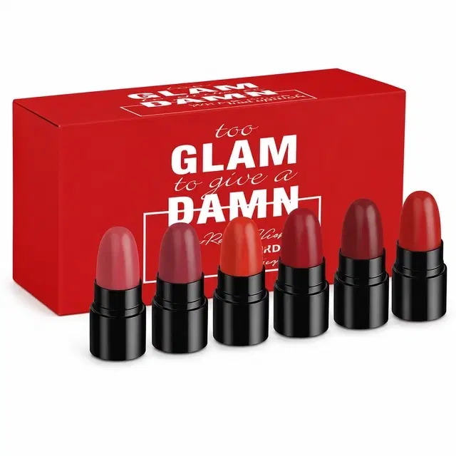 Ronzille Mini Lipstick, Red, 6 g [Pack of 6]