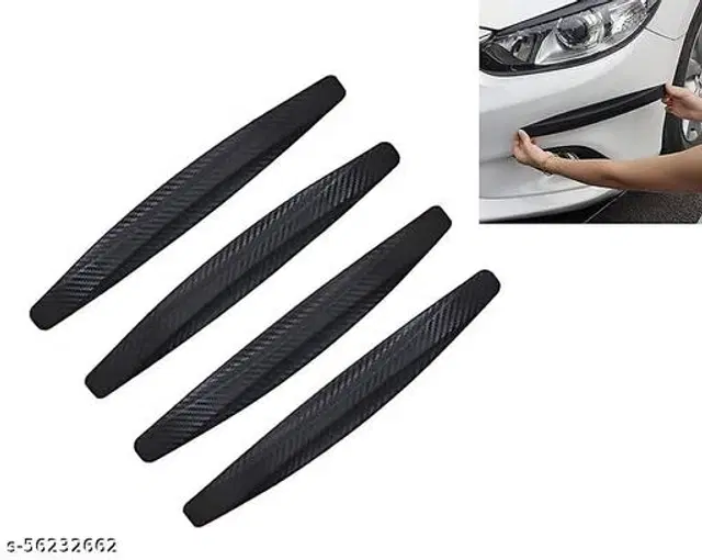 Rubber Car Bumper Protector, Black, Pack of 4