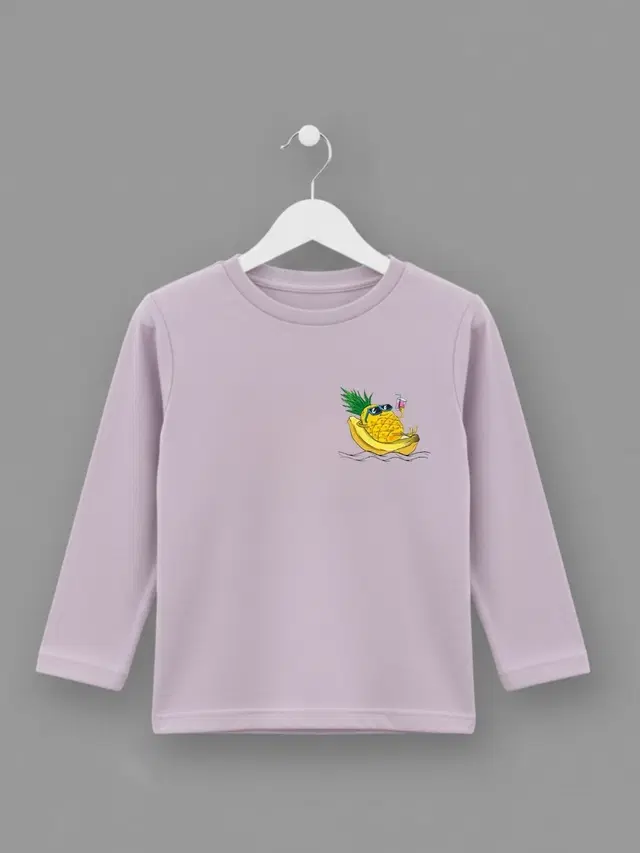 Cotton Printed T-Shirt For Kids, Lavender, 2-3 Years, Pack Of 1