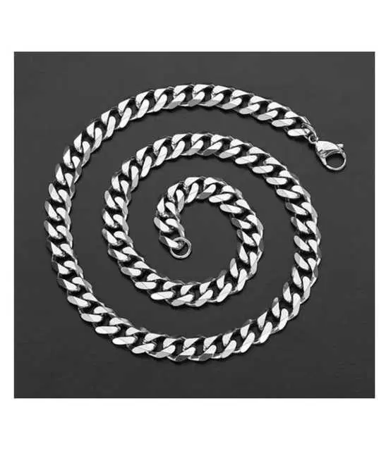 BHARDWAJ RETAILS db enbloc - Silver Plated Chain, Pack of 1 (Assorted) (BR19)