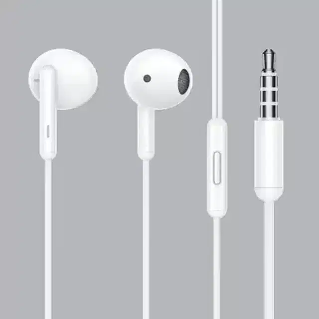 Wired Earphones with HD Microphone, White