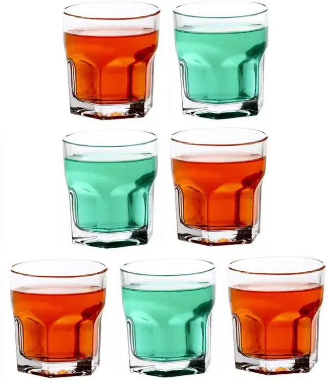 Liquor cum Cocktail Glasses, Transparent, 250 ml, Pack of 7