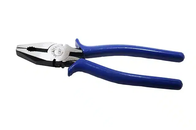 Insulated Lineman Combination Plier, Silver & Blue