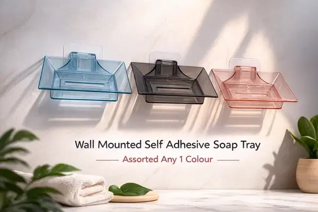 Wall Mounted Self Adhesive Soap Tray Assorted Any 1 Colour