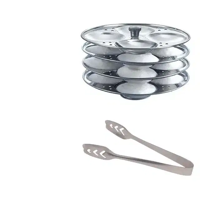 Stainless Steel Momo Pakad & Idli Making Stand, Combo of 2