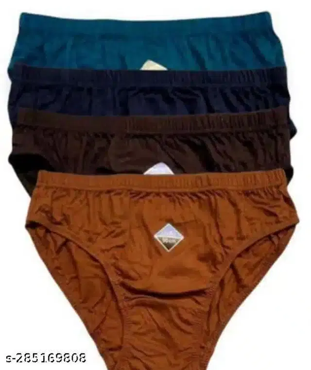 Cotton Blend Briefs for Women (Multicolor, M)
