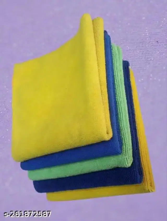 Microfiber Bath Towel, Multicolor, 40x40 cm, Pack of 5