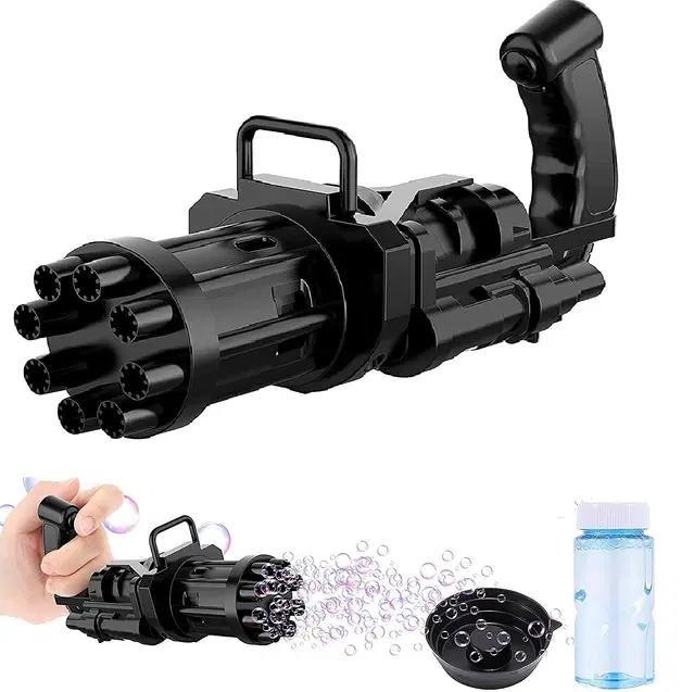 Toy Cloud 8-Hole Gatling Bubble Gun, Battery Operated